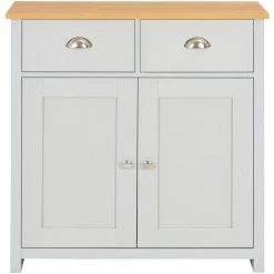 NOVA Croyance En Bois Avec Des Tiroirs élégant Gris Et Croyance Naturelle Dans Différentes Tailles Buffet Gris 79 X 35 X 81 Cm Taille : 79x35x81 Cm -Buffet et enfilade Soldes 57092949 4