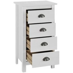 NOVA Pin De Buffet En Bois Massif Avec 4 Tiroirs De Style Rustique Différentes Couleurs Buffet Hill Range Blanc 46x35x80 Cm Bois De Pin Solide Couleur : BLANCHE -Buffet et enfilade Soldes 57093441 3