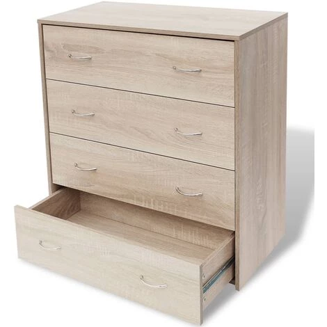 NOVA Coffre De Tiroirs Mobile Avec 4 Tiroirs 60x30.5x71 Cm Diverses Couleurs Buffet Avec 4 Tiroirs 60 X 30,5 X 71 Cm Couleur De Chêne Couleur : Chêne 3 NOVA Coffre De Tiroirs Mobile Avec 4 Tiroirs 60x30.5x71 Cm Diverses Couleurs Buffet Avec 4 Tiroirs 60 X 30,5 X 71 Cm Couleur De Chêne Couleur : Chêne – Image 3