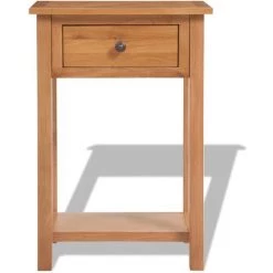 NOVA Tableau De Console De Style Rustique 50x32x75 Cm En Chêne Solide Table Console 50 X 32 X 75 Cm Bois De Chêne Massif -Buffet et enfilade Soldes 57094285 3