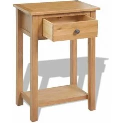 NOVA Tableau De Console De Style Rustique 50x32x75 Cm En Chêne Solide Table Console 50 X 32 X 75 Cm Bois De Chêne Massif -Buffet et enfilade Soldes 57094285 5