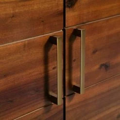 NOVA Buffet Mobile Moderne Avec 2 Tiroirs 2 Portes En Bois Acacia Buffet Bois D'acacia Massif 90 X 33,5 X 83 Cm -Buffet et enfilade Soldes 57094358 5