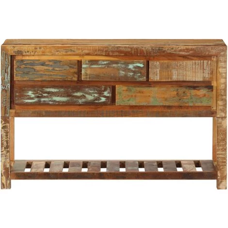 NOVA Crédenza Avec Des Tiroirs Et Des Meubles D'étagère élégant Entrée Brillante Différents Modèles Buffet 120x30x75 Cm Bois De Récupération Solide Des Modèles : Bois De Récupération 2 NOVA Crédenza Avec Des Tiroirs Et Des Meubles D'étagère élégant Entrée Brillante Différents Modèles Buffet 120x30x75 Cm Bois De Récupération Solide Des Modèles : Bois De Récupération – Image 2