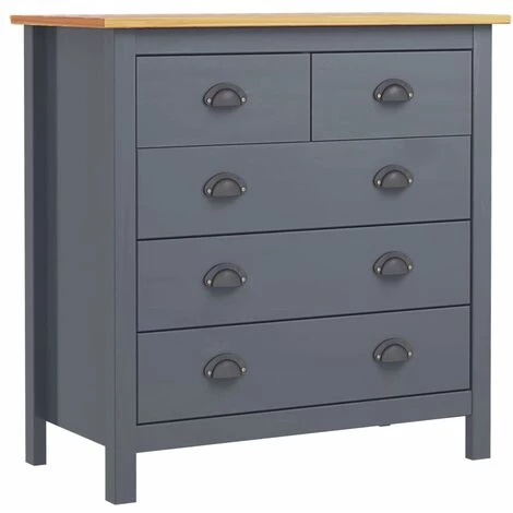 NOVA Pin De Buffet En Bois Massif Avec 5 Tiroirs De Style Rustique Différentes Couleurs Buffet Hill Range Gris 79x40x80 Cm Bois De Pin Solide Couleur : Miel Gris Et Brun 1 NOVA Pin De Buffet En Bois Massif Avec 5 Tiroirs De Style Rustique Différentes Couleurs Buffet Hill Range Gris 79x40x80 Cm Bois De Pin Solide Couleur : Miel Gris Et Brun
