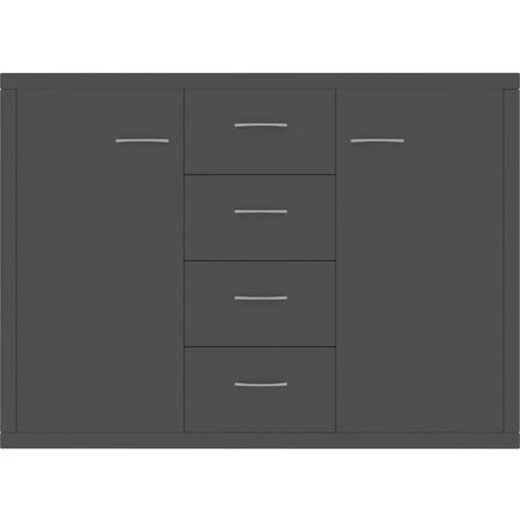 NOVA Croyance En Bois Avec 4 Tiroirs Et 2 Portes Coffre De Tiroirs Salon Mobile Diverses Couleurs Buffet Gris 88x30x65 Cm Aggloméré Couleur : GRIS 4 NOVA Croyance En Bois Avec 4 Tiroirs Et 2 Portes Coffre De Tiroirs Salon Mobile Diverses Couleurs Buffet Gris 88x30x65 Cm Aggloméré Couleur : GRIS – Image 4