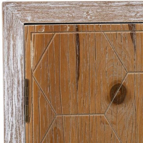 ALTOBUY OLMANN - Buffet 2 Portes 2 Tiroirs Blanc Et Naturel Aspect Vieilli - Blanc 4 ALTOBUY OLMANN - Buffet 2 Portes 2 Tiroirs Blanc Et Naturel Aspect Vieilli - Blanc – Image 4