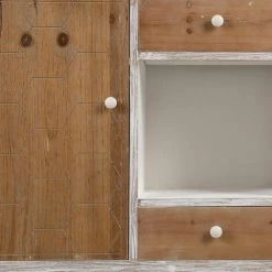 ALTOBUY OLMANN - Buffet 2 Portes 2 Tiroirs Blanc Et Naturel Aspect Vieilli - Blanc 9 ALTOBUY OLMANN - Buffet 2 Portes 2 Tiroirs Blanc Et Naturel Aspect Vieilli - Blanc -Buffet et enfilade Soldes 57213579 5