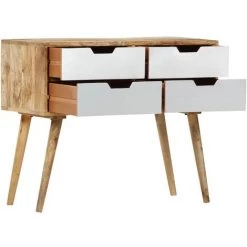 NOVA Console De Credenza En Bois De Mangue Solide Avec Des Tiroirs Buffet 85 X 40 X 71 Cm Bois De Manguier Massif -Buffet et enfilade Soldes 57222129 2