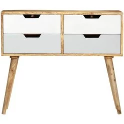 NOVA Console De Credenza En Bois De Mangue Solide Avec Des Tiroirs Buffet 85 X 40 X 71 Cm Bois De Manguier Massif -Buffet et enfilade Soldes 57222129 3
