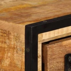 NOVA Buffet En Bois Massif Avec Portes Et Tiroirs Buffet 65 X 30 X 70 Cm Bois De Manguier Massif -Buffet et enfilade Soldes 57222182 2