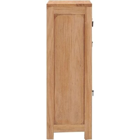 NOVA Croyance Mobile élevée Avec Des Tiroirs Et Une Porte En Bois En Teck Solide Buffet 50 X 30 X 90 Cm Bois De Teck Massif 4 NOVA Croyance Mobile élevée Avec Des Tiroirs Et Une Porte En Bois En Teck Solide Buffet 50 X 30 X 90 Cm Bois De Teck Massif – Image 4