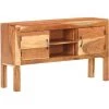 NOVA Buffet En Bois Solide Acacia Avec Portes Et Compartiments Rustiques Buffet 116x30x66 Cm Bois D'acacia Massif
