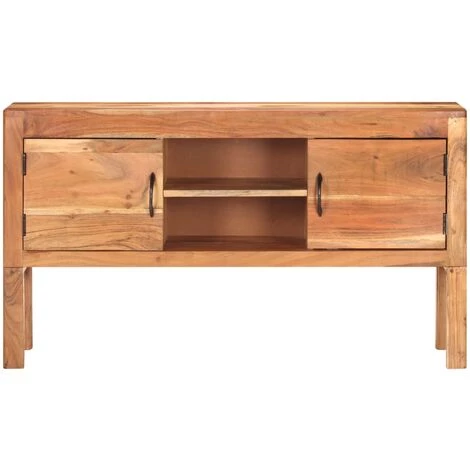 NOVA Buffet En Bois Solide Acacia Avec Portes Et Compartiments Rustiques Buffet 116x30x66 Cm Bois D'acacia Massif 4 NOVA Buffet En Bois Solide Acacia Avec Portes Et Compartiments Rustiques Buffet 116x30x66 Cm Bois D'acacia Massif – Image 4