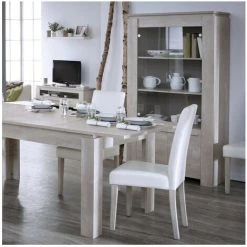 Buffet Haut 4 Portes Avec Vitrine L98 X H174,5 Cm - Ségur - Calicosy - Chene Champagne 7 Buffet Haut 4 Portes Avec Vitrine L98 X H174,5 Cm - Ségur - Calicosy - Chene Champagne -Buffet et enfilade Soldes 57240363 4