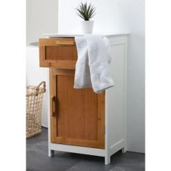 Bathroom Solutions Armoire Avec Porte Et Tiroir MDF - Multicolore