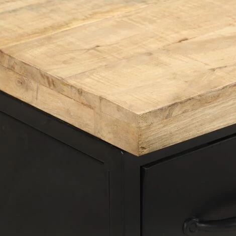 Topdeal Buffet 47x35x76 Cm Bois De Manguier Brut FF323576_FR 2 Topdeal Buffet 47x35x76 Cm Bois De Manguier Brut FF323576_FR – Image 2