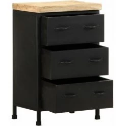 Topdeal Buffet 47x35x76 Cm Bois De Manguier Brut FF323576_FR 8 Topdeal Buffet 47x35x76 Cm Bois De Manguier Brut FF323576_FR -Buffet et enfilade Soldes 57334065 4