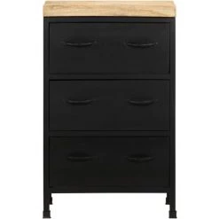 Topdeal Buffet 47x35x76 Cm Bois De Manguier Brut FF323576_FR 9 Topdeal Buffet 47x35x76 Cm Bois De Manguier Brut FF323576_FR -Buffet et enfilade Soldes 57334065 5