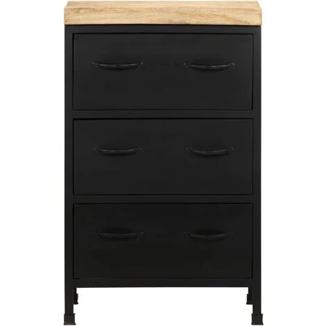 Topdeal Buffet 47x35x76 Cm Bois De Manguier Brut FF323576_FR 5 Topdeal Buffet 47x35x76 Cm Bois De Manguier Brut FF323576_FR – Image 5