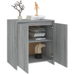 YOUTHUP Buffet Sonoma Gris 70x40x73,5 Cm Aggloméré - Gris 9 YOUTHUP Buffet Sonoma Gris 70x40x73,5 Cm Aggloméré - Gris -Buffet et enfilade Soldes 57778151 5