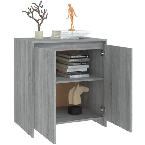 YOUTHUP Buffet Sonoma Gris 70x40x73,5 Cm Aggloméré - Gris 5 YOUTHUP Buffet Sonoma Gris 70x40x73,5 Cm Aggloméré - Gris – Image 5