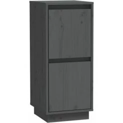 YOUTHUP Buffets 2 Pcs Gris 31,5x34x75 Cm Bois Massif De Pin - Gris 8 YOUTHUP Buffets 2 Pcs Gris 31,5x34x75 Cm Bois Massif De Pin - Gris -Buffet et enfilade Soldes 57778163 4