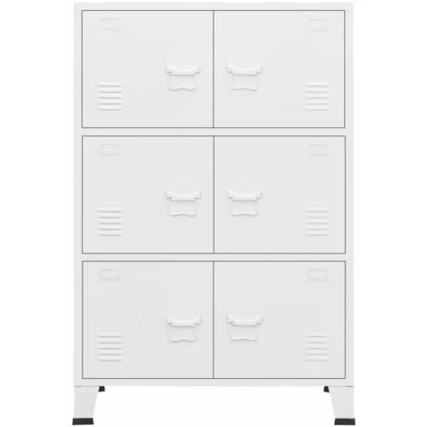 YOUTHUP Classeur Industriel Blanc 75x40x115 Cm Métal - Blanc 3 YOUTHUP Classeur Industriel Blanc 75x40x115 Cm Métal - Blanc – Image 3