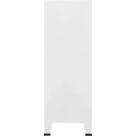 YOUTHUP Classeur Industriel Blanc 75x40x115 Cm Métal - Blanc 4 YOUTHUP Classeur Industriel Blanc 75x40x115 Cm Métal - Blanc – Image 4