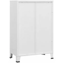 YOUTHUP Classeur Industriel Blanc 75x40x115 Cm Métal - Blanc 9 YOUTHUP Classeur Industriel Blanc 75x40x115 Cm Métal - Blanc -Buffet et enfilade Soldes 57778179 5