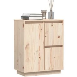 YOUTHUP Buffet 60x34x75 Cm Bois Massif De Pin - Brun 8 YOUTHUP Buffet 60x34x75 Cm Bois Massif De Pin - Brun -Buffet et enfilade Soldes 57778187 4
