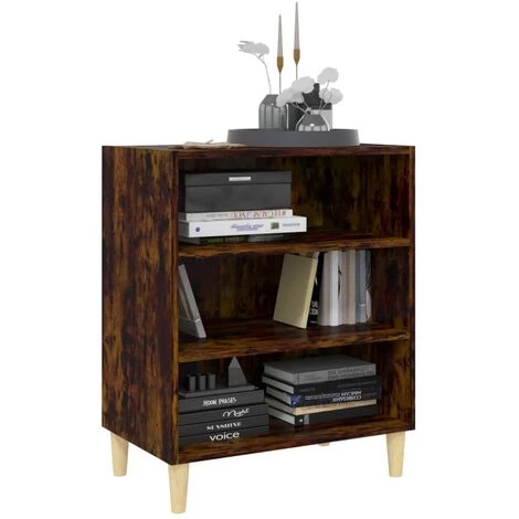 YOUTHUP Buffet Chêne Fumé 57x35x70 Cm Aggloméré - Brun 3 YOUTHUP Buffet Chêne Fumé 57x35x70 Cm Aggloméré - Brun – Image 3