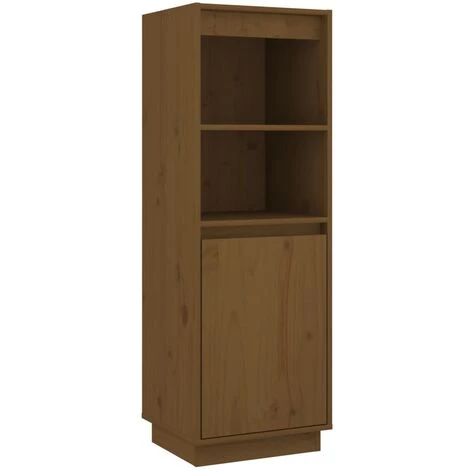 YOUTHUP Buffet Marron Miel 37x34x110 Cm Bois Massif De Pin - Brun 2 YOUTHUP Buffet Marron Miel 37x34x110 Cm Bois Massif De Pin - Brun – Image 2