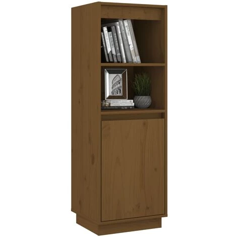 YOUTHUP Buffet Marron Miel 37x34x110 Cm Bois Massif De Pin - Brun 4 YOUTHUP Buffet Marron Miel 37x34x110 Cm Bois Massif De Pin - Brun – Image 4