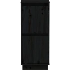 YOUTHUP Buffet Noir 31,5x34x75 Cm Bois Massif De Pin - Noir -Buffet et enfilade Soldes 57778260 5