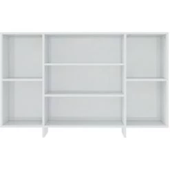 YOUTHUP Buffet Blanc Brillant 120x30x75 Cm Aggloméré - Blanc -Buffet et enfilade Soldes 57778316 5
