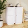 YOUTHUP Buffets 2 Pcs Blanc 31,5x34x75 Cm Bois Massif De Pin - Blanc