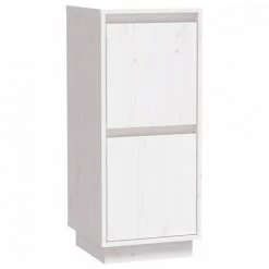 YOUTHUP Buffets 2 Pcs Blanc 31,5x34x75 Cm Bois Massif De Pin - Blanc -Buffet et enfilade Soldes 57778318 4
