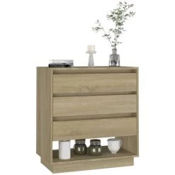 YOUTHUP Buffet Chêne Sonoma 70x41x75 Cm Aggloméré - Brun -Buffet et enfilade Soldes 57778362 3