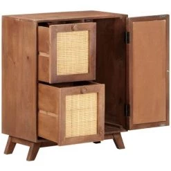 TRUE DEAL Buffet 60x35x75 Cm Bois De Manguier Massif -Buffet et enfilade Soldes 57833382 4