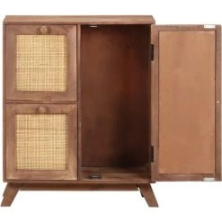 TRUE DEAL Buffet 60x35x75 Cm Bois De Manguier Massif -Buffet et enfilade Soldes 57833382 5