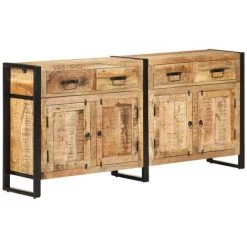 TRUE DEAL Buffet 172x35x80 Cm Bois De Manguier Massif