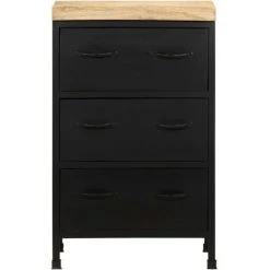 TRUE DEAL Buffet 47x35x76 Cm Bois De Manguier Brut 7 TRUE DEAL Buffet 47x35x76 Cm Bois De Manguier Brut -Buffet et enfilade Soldes 57834239 3