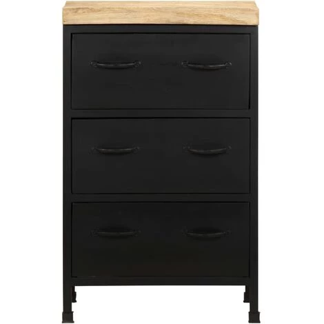 TRUE DEAL Buffet 47x35x76 Cm Bois De Manguier Brut 3 TRUE DEAL Buffet 47x35x76 Cm Bois De Manguier Brut – Image 3