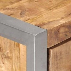 TRUE DEAL Buffet 60x35x72 Cm Bois De Manguier Brut -Buffet et enfilade Soldes 57836639 5