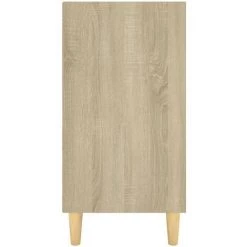 TRUE DEAL Buffet Blanc Et Chêne Sonoma 103,5x35x70 Cm Aggloméré -Buffet et enfilade Soldes 57836809 5