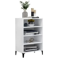 TRUE DEAL Buffet Blanc 57x35x90 Cm Aggloméré -Buffet et enfilade Soldes 57837563 3
