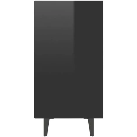 TRUE DEAL Buffet Noir Brillant 103,5x35x70 Cm Aggloméré 5 TRUE DEAL Buffet Noir Brillant 103,5x35x70 Cm Aggloméré – Image 5