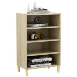 TRUE DEAL Buffet Chêne Sonoma 57x35x90 Cm Aggloméré -Buffet et enfilade Soldes 57837693 3