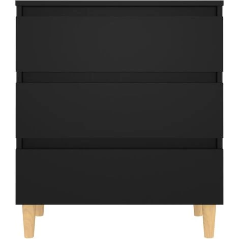 TRUE DEAL Buffet Noir 60x35x69 Cm Aggloméré 5 TRUE DEAL Buffet Noir 60x35x69 Cm Aggloméré – Image 5