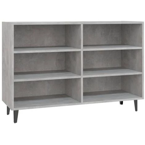 TRUE DEAL Buffet Gris Béton 103,5x35x70 Cm Aggloméré 2 TRUE DEAL Buffet Gris Béton 103,5x35x70 Cm Aggloméré – Image 2